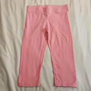 Justice girls size 14 pink cropped leggings